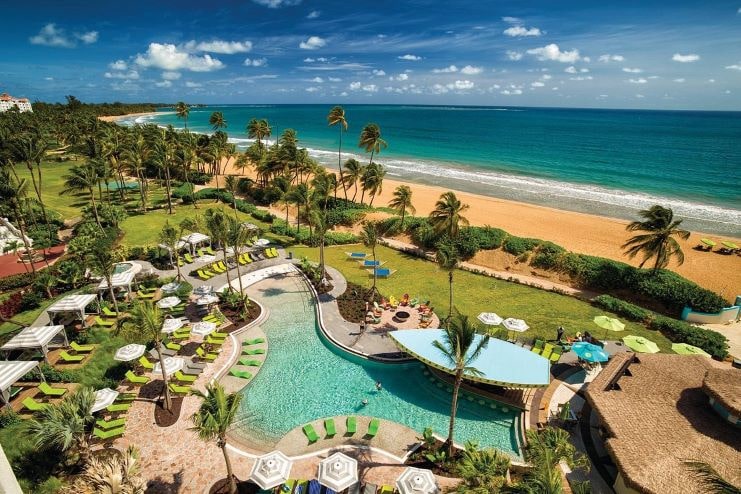 image of a pool with beach view