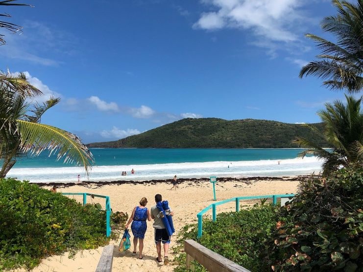 image of people walking at Flamenco Beach