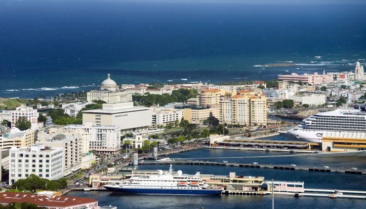 image showing the aerial view of Old San Juan