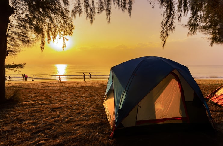 image of tent at the beach