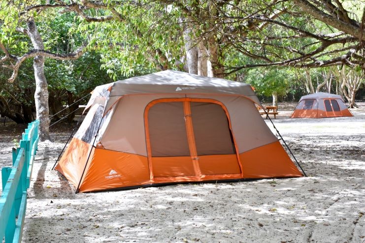 image showing the camping area in Flamenco Beach