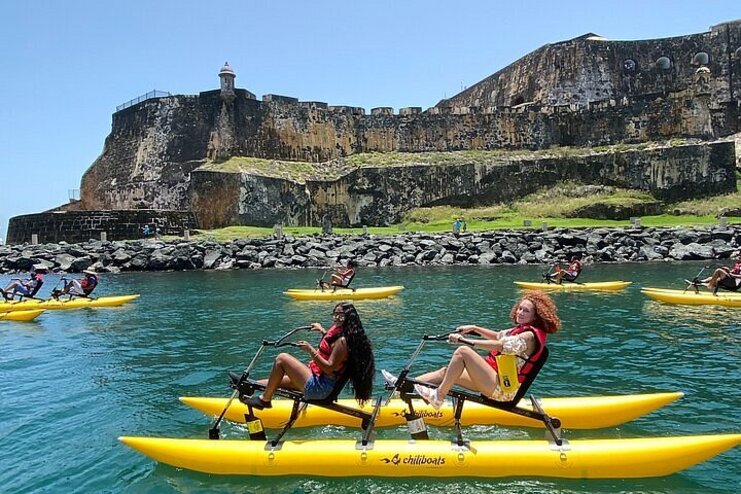 image of people water biking