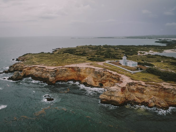 image of an aerial view of Cabo Rojo Lighthouse