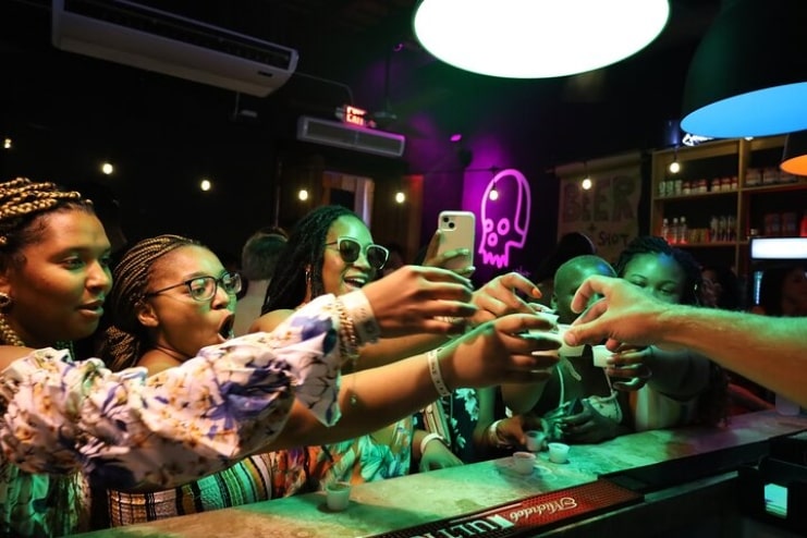 image of people drinking at the bar