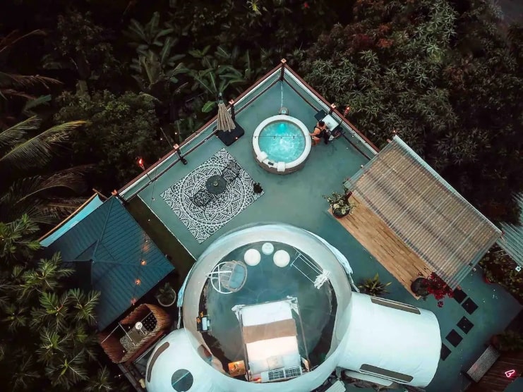 image of an aerial view of Bubble room