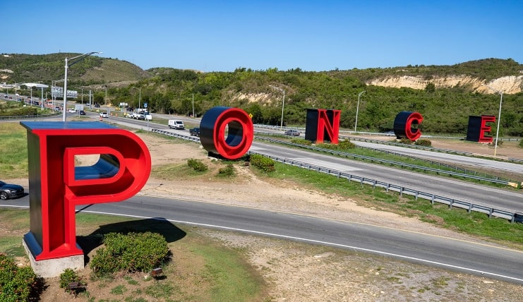 image of Ponce red letters