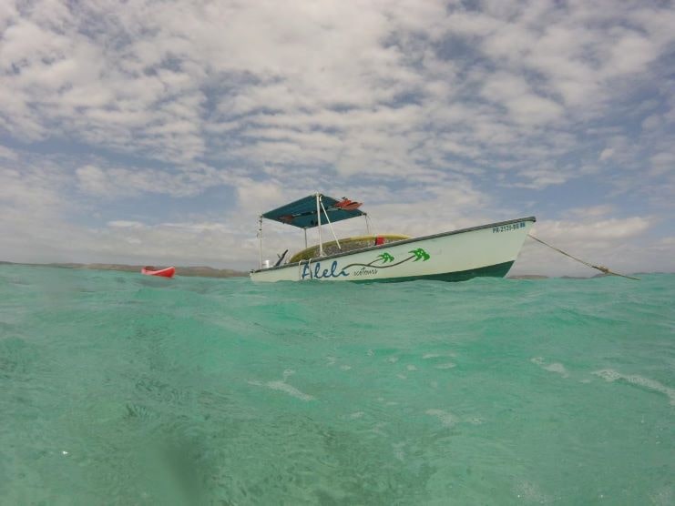 image of a 19-foot boat used for Private Bioluminescence Tour