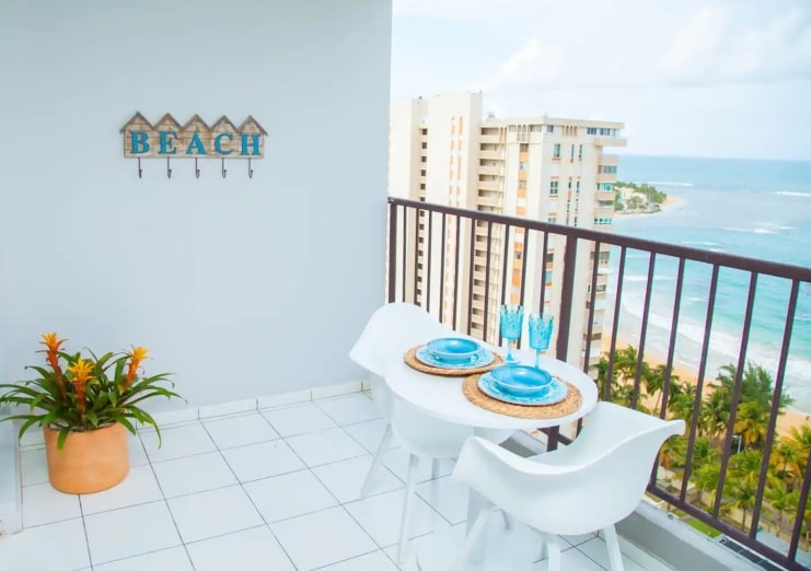 image of balcony with beautiful ocean view