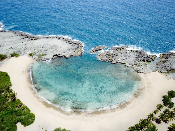 image showing the aerial view of Mar Chiquita Beach