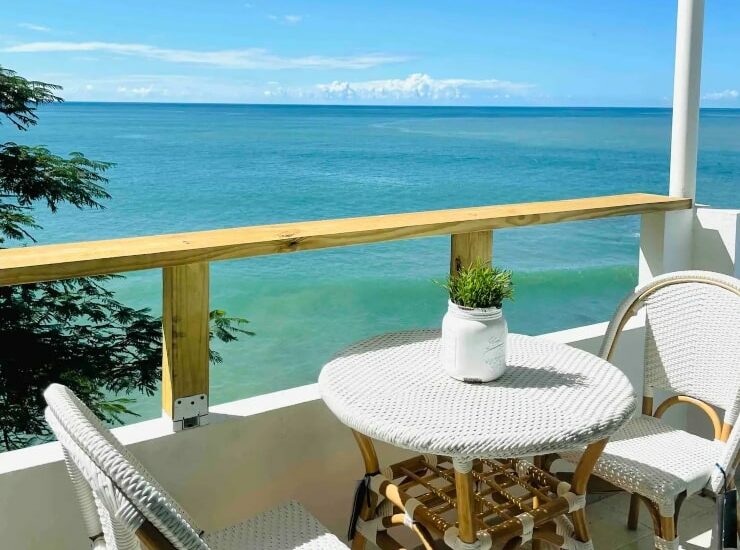 image of an ocean view from balcony