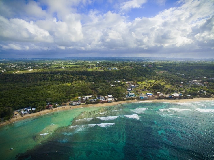 image of an aerial view of beach in Isabela