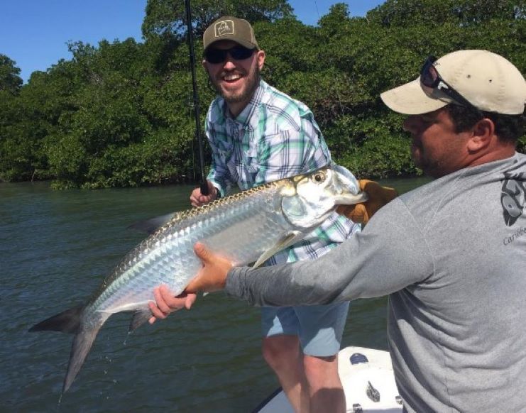 image of 2 guys fishing in Vieques