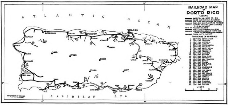 image showing the Railroad Map of Puerto Rico