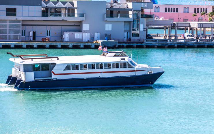 image of a ferry in San Juan