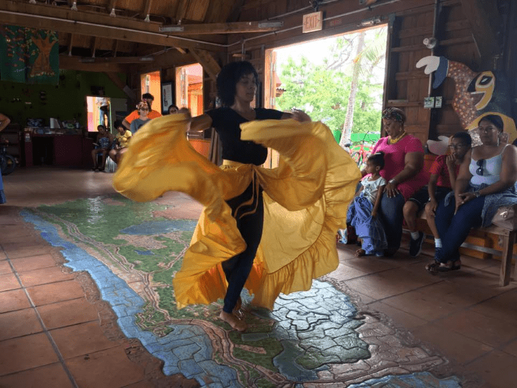 image of a woman dancing Bomba Plena