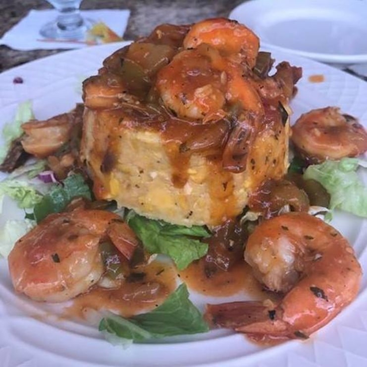 image of Mofongo stuffed with seafood