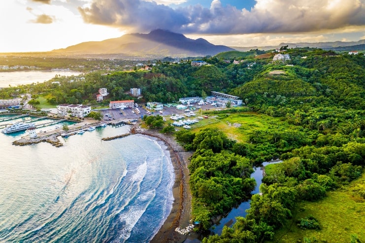 image of an aerial view of a Marina