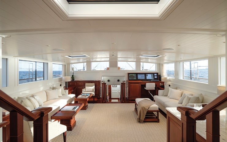 interior image of Luxurious Aquarius yacht