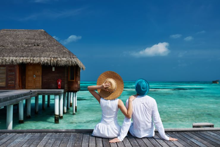 image of a couple in Maldives