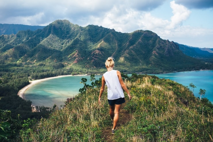 image of a lady hiker