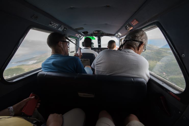 image of a tourists riding a plane to Culebra