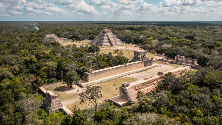 one of the pyramids at Chichen Itza