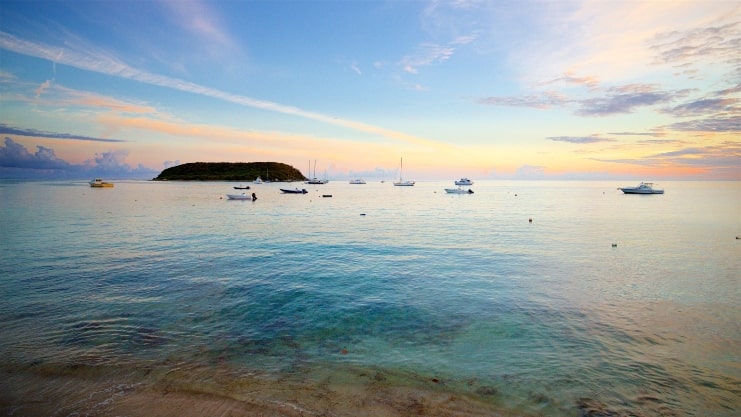 image of beach sunset